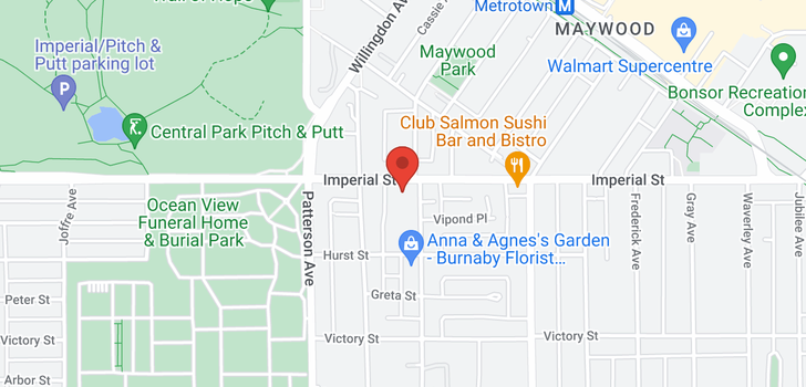 map of 4276 IMPERIAL STREET
